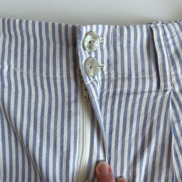 LC Lauren‎ Conrad High Waisted Shorts Size 2 Periwinkle Railroad Stripe Coquette - Picture 5 of 11